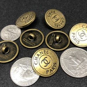 Chanel metal buttons.